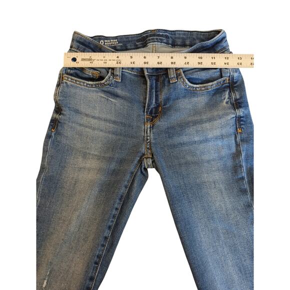 Arizona Distressed Midrise Bootcut Stretch Jeans 0 Women's - Picture 6 of 8